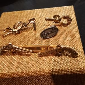Men's  Vintage tie clamps (4) Anson, Fuller